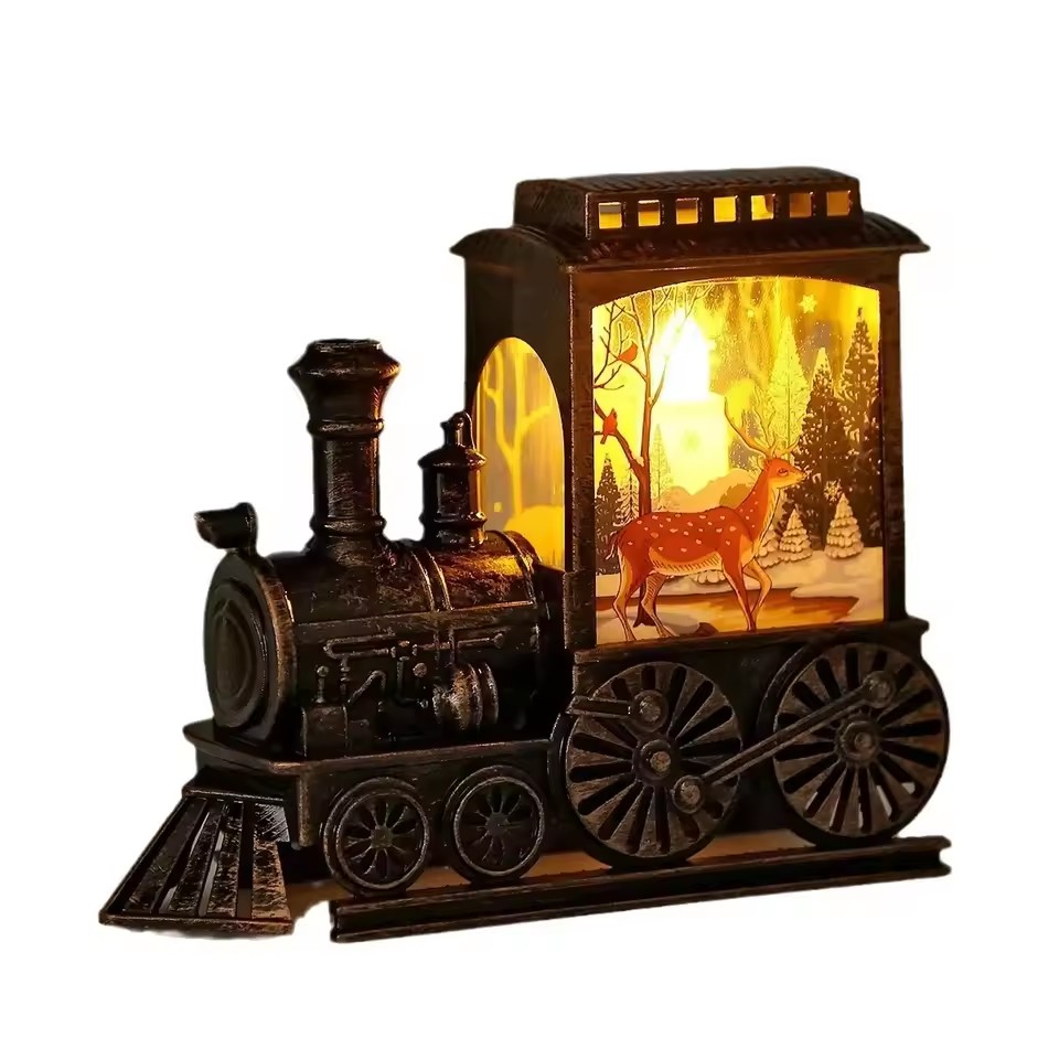 Outdoor Power For Christmas Lights - LED Night Lights Vintage Portable Train