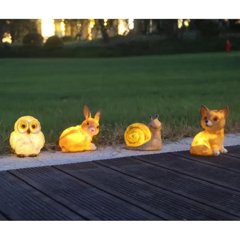 Outdoor Power Stake - Solar Powered Resin Rabbit Garden Light