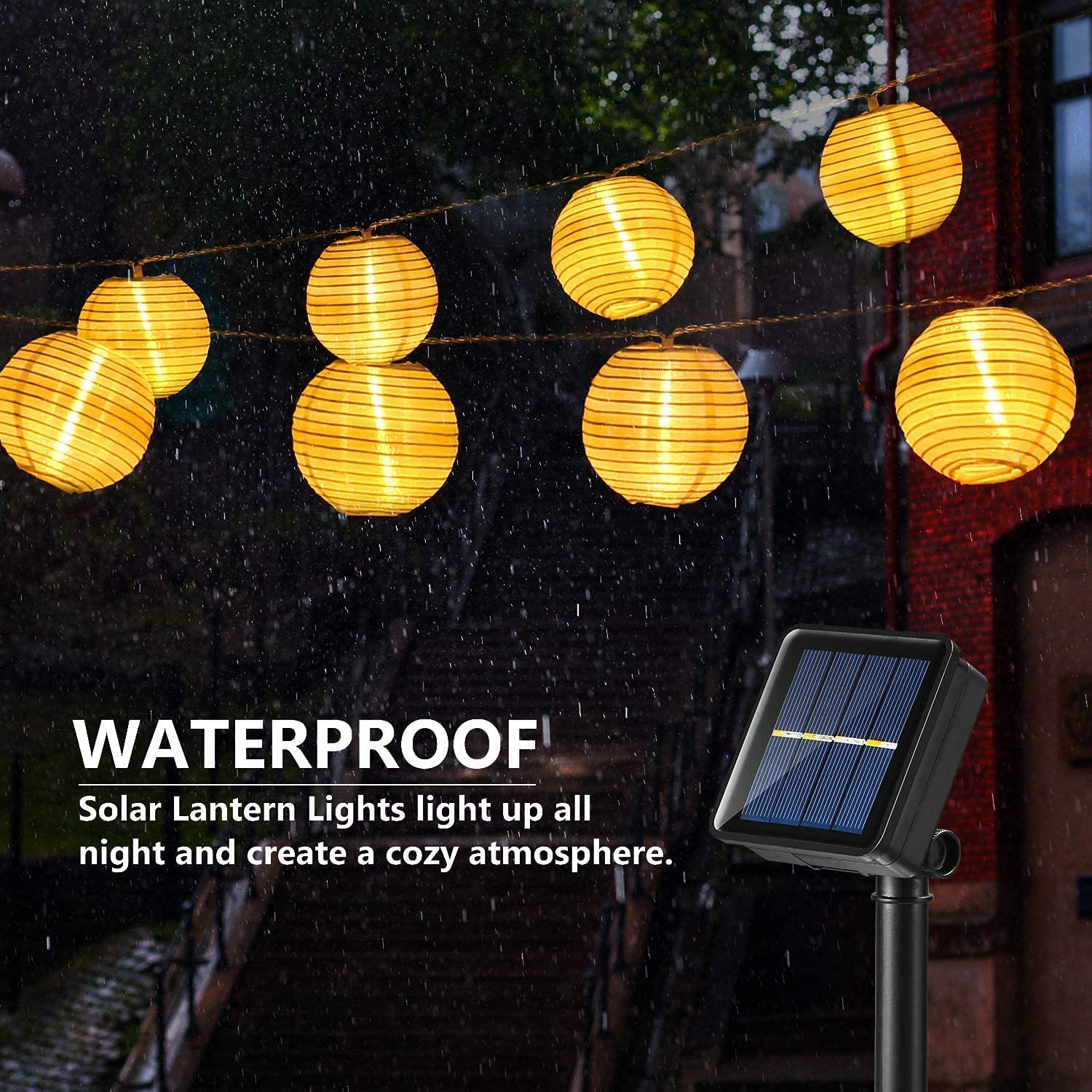 Waterproof Lantern Solar Strin - đánh giá và giá Outdoor Power For Christmas Lights