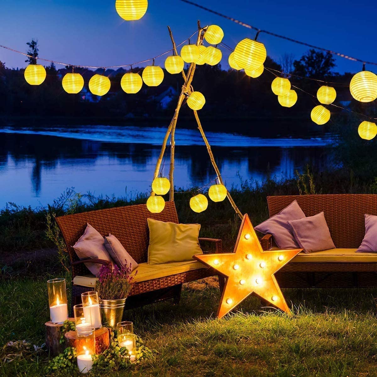 Waterproof Lantern Solar Strin - đánh giá và giá Outdoor Power For Christmas Lights