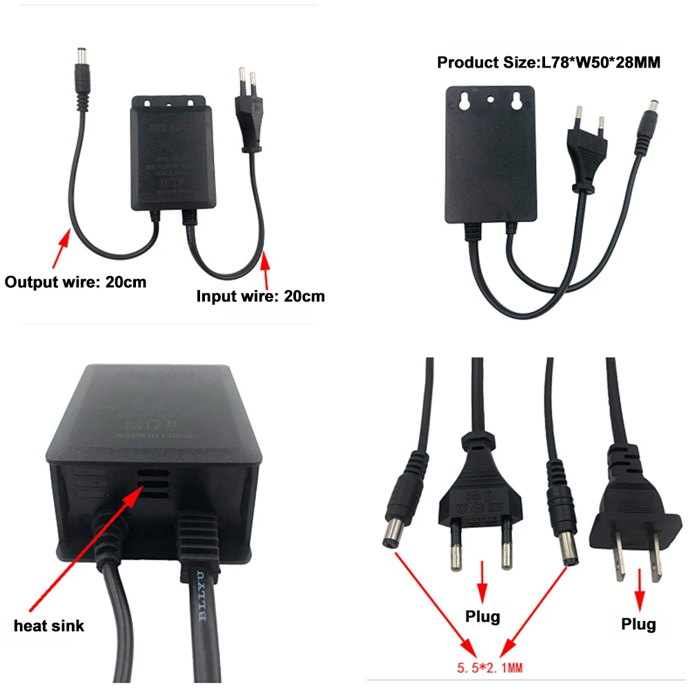 Outdoor AC 100-240V Input DC 1 - đánh giá và giá Outdoor Power Adapter