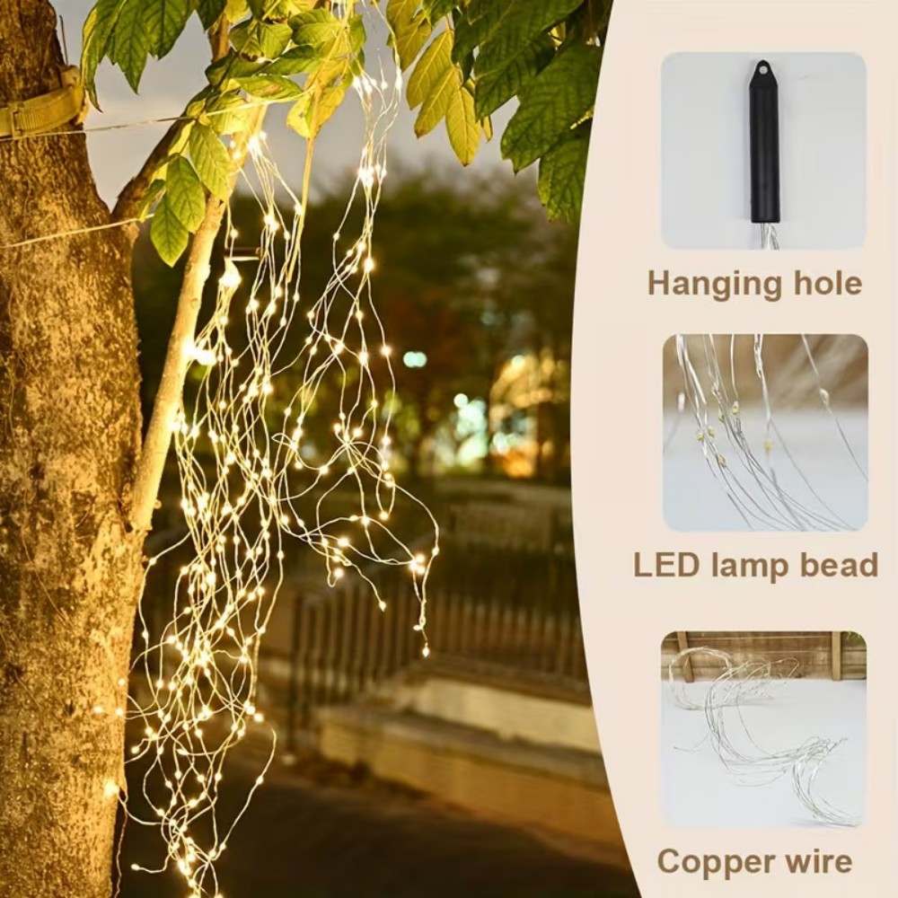 3M600LED Solar Powered Willow  - đánh giá và giá Outdoor Power For Christmas Lights
