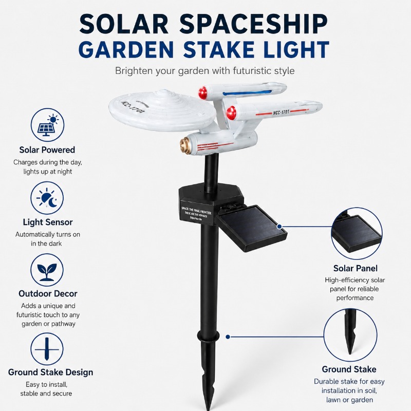 Star Trek USS Enterprise Solar - đánh giá và giá Outdoor Power Stake