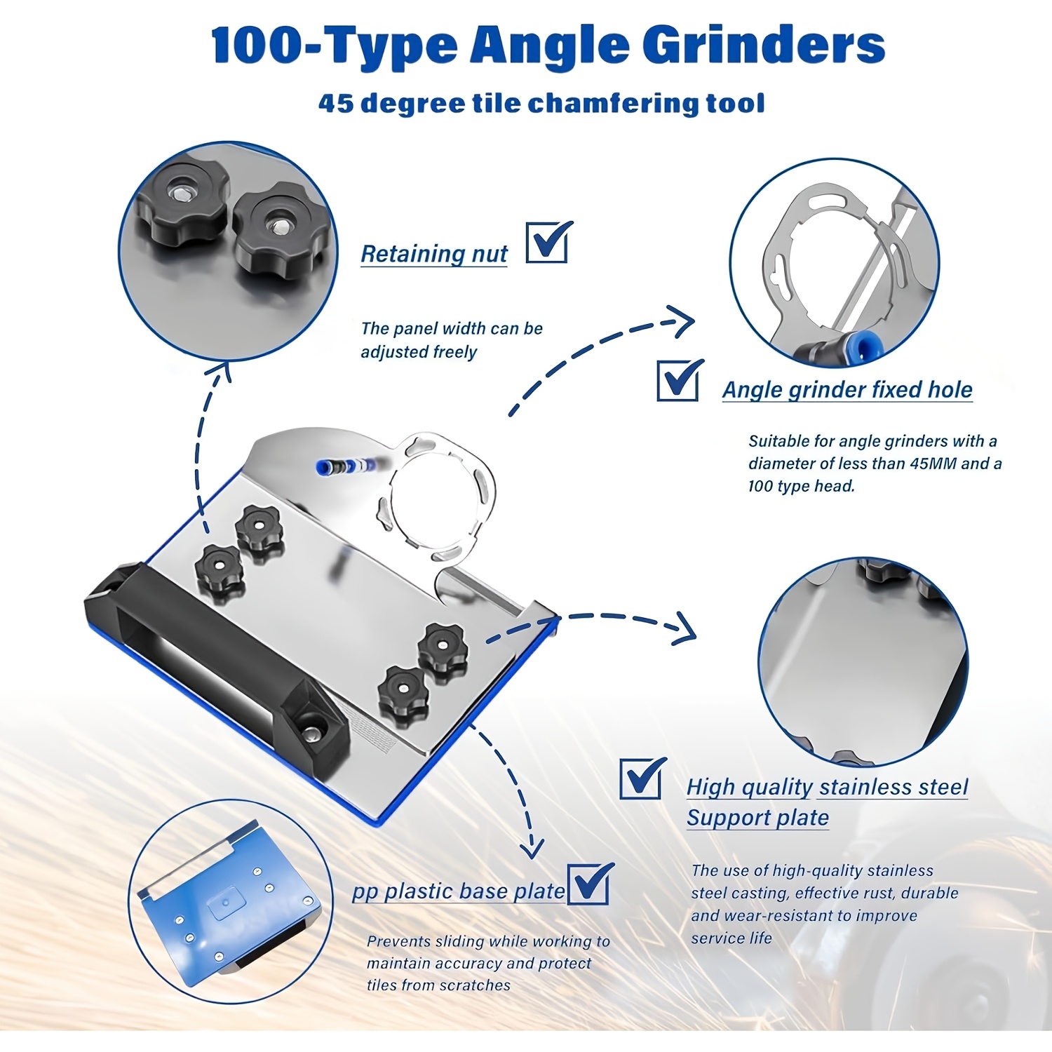 45 Degree Tile Chamfering Tool - đánh giá và giá Stump Grinder Attachment