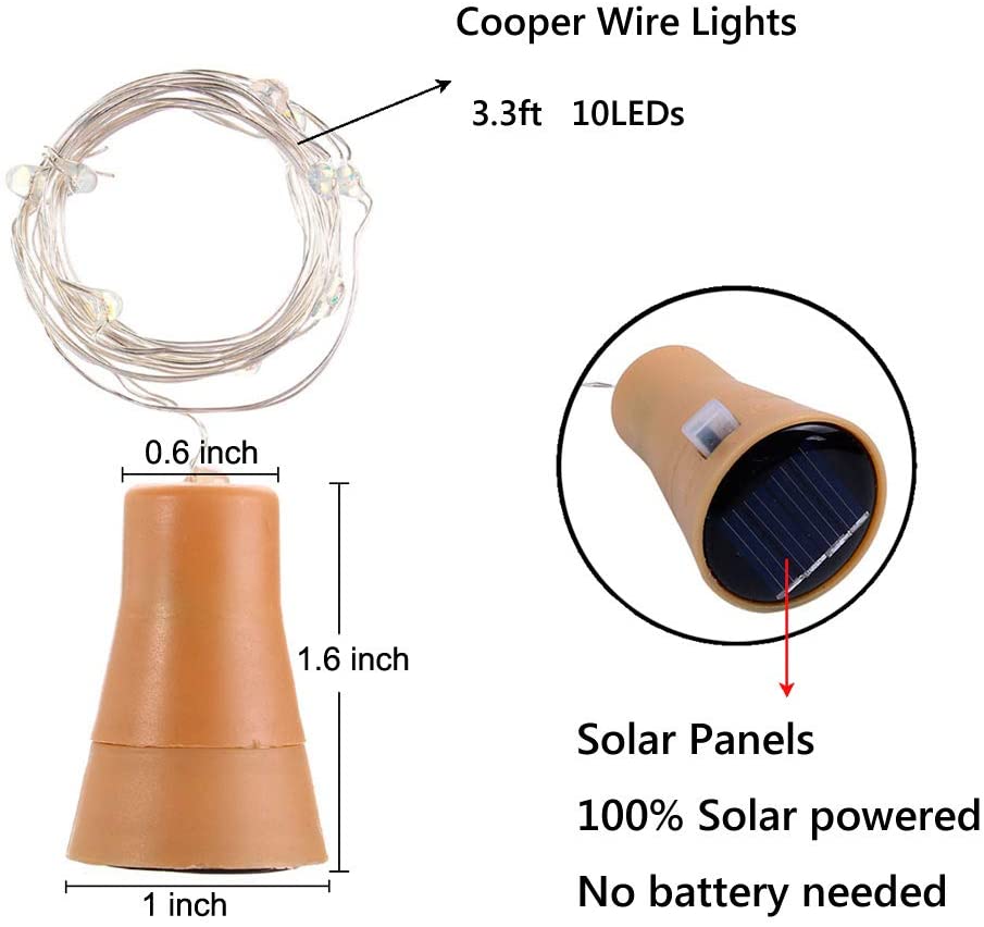 Solar Wine Bottle Led String F - đánh giá và giá Outdoor Power For Christmas Lights