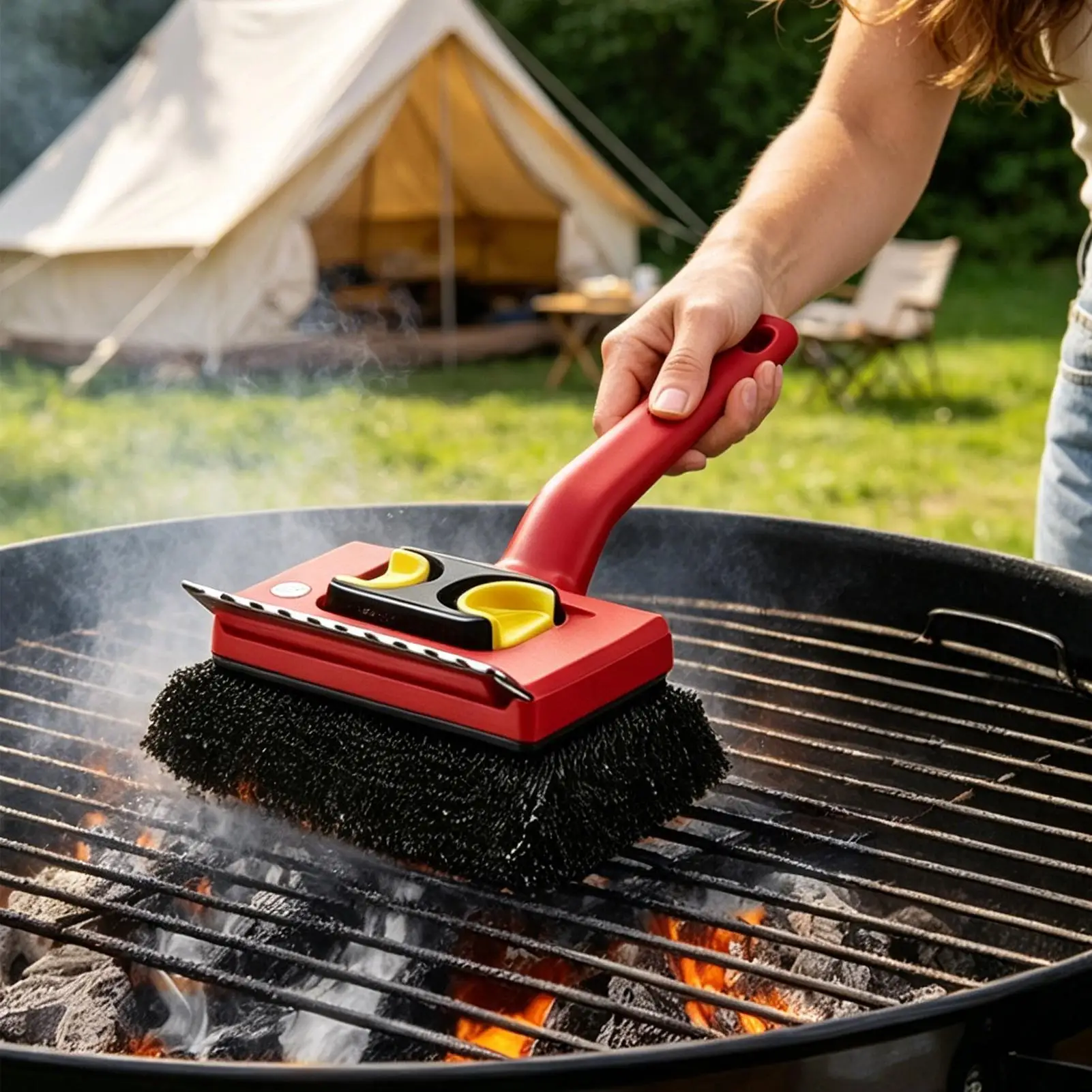 Long Handle Electric Grill Bru - đánh giá và giá Outdoor Power Brush