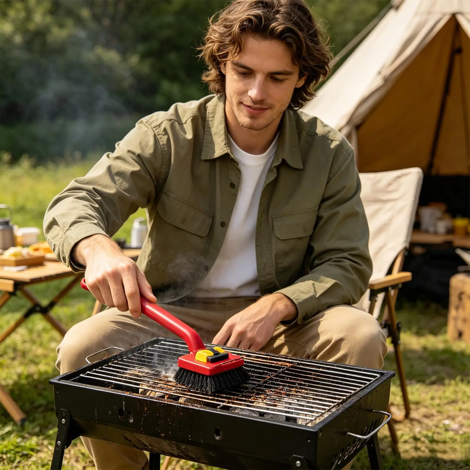 Long Handle Electric Grill Bru - đánh giá và giá Outdoor Power Brush
