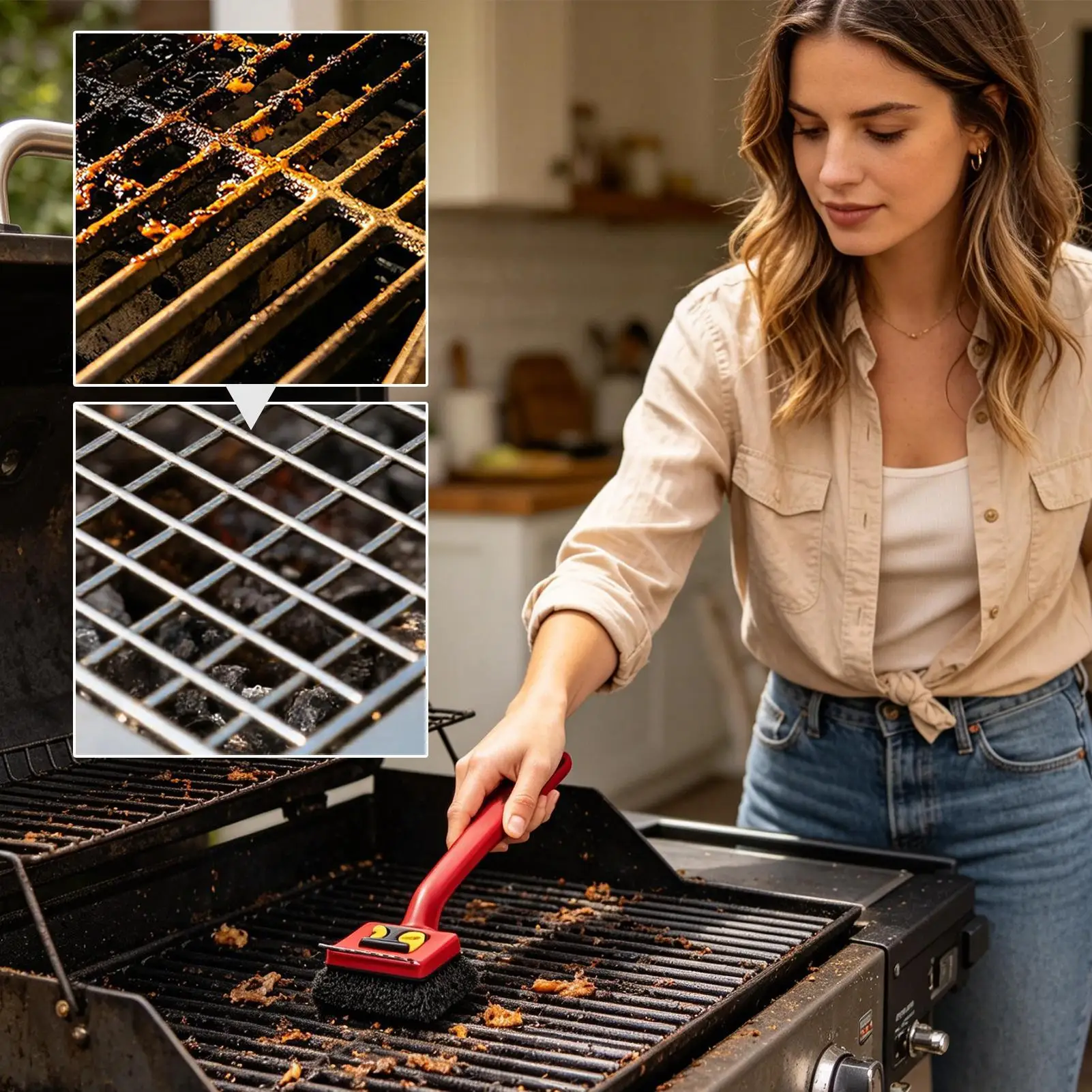 Long Handle Electric Grill Bru - đánh giá và giá Outdoor Power Brush