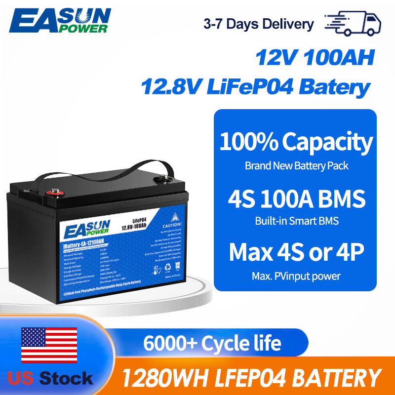EASUN POWER 12V 100Ah LiFePO4  - đánh giá và giá Outdoor Power Inverter