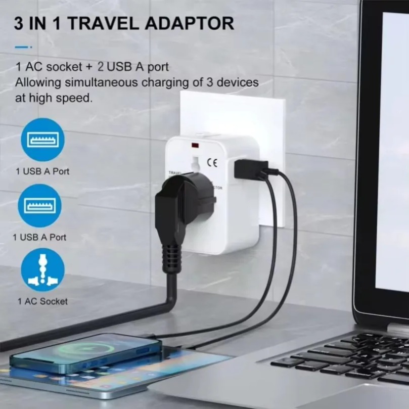 Foldable Universal Travel Powe - đánh giá và giá Outdoor Usb Power Adapter