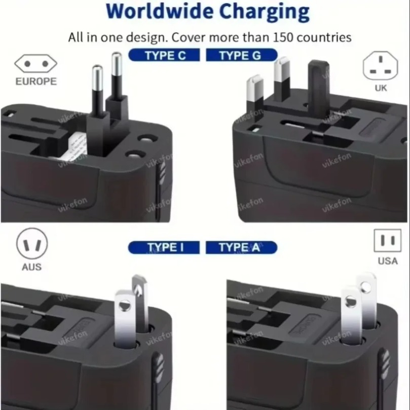 Foldable Universal Travel Powe - đánh giá và giá Outdoor Usb Power Adapter