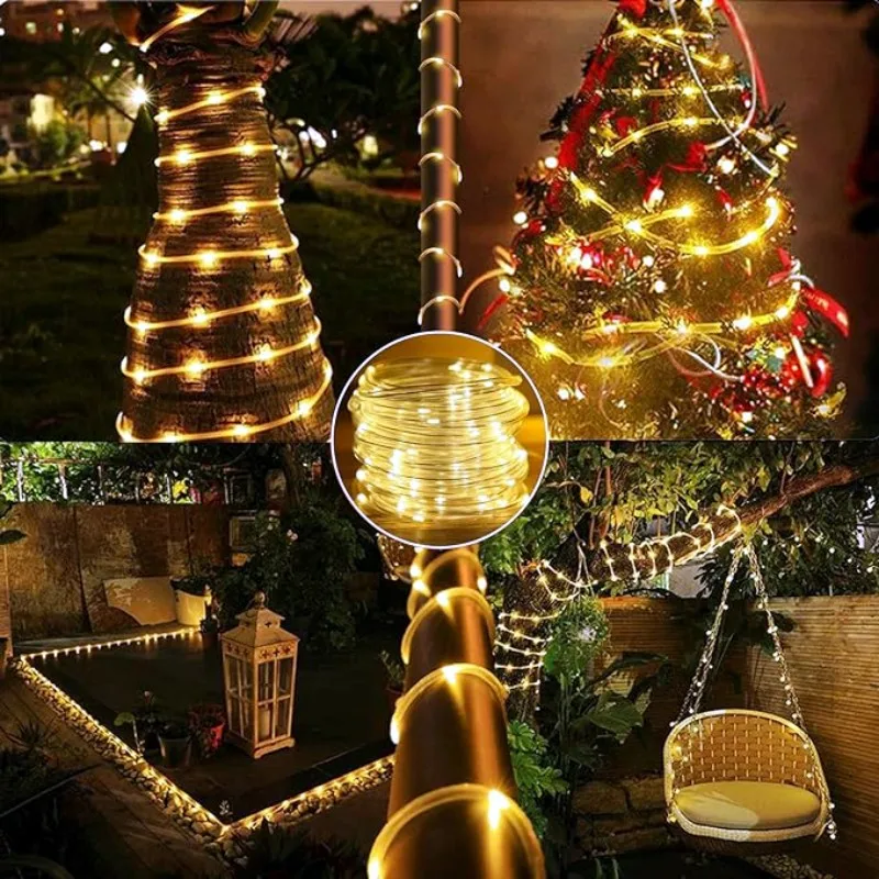 LED Solar Strip Rope Tube Fair - đánh giá và giá Outdoor Power For Christmas Lights