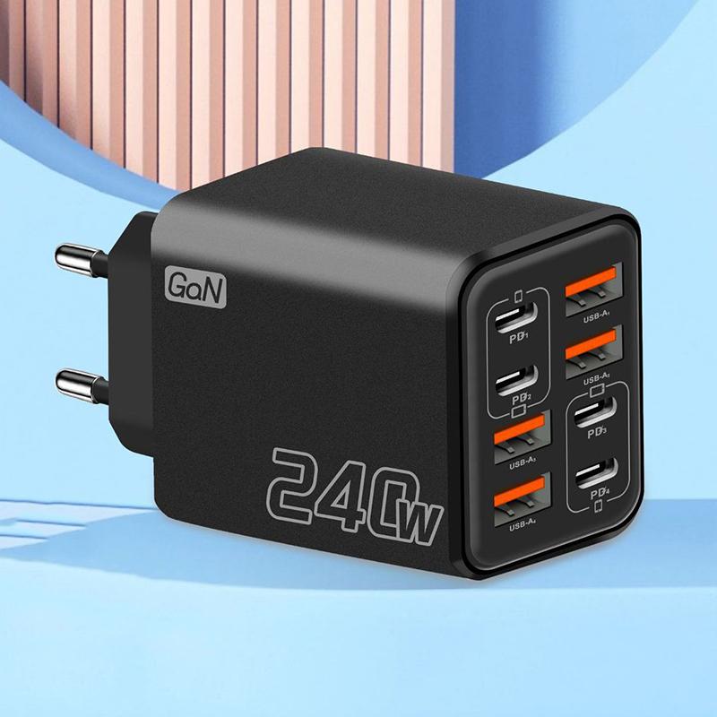 240W GaN USB C Charger 8 In 1  - đánh giá và giá Outdoor Usb Power Adapter