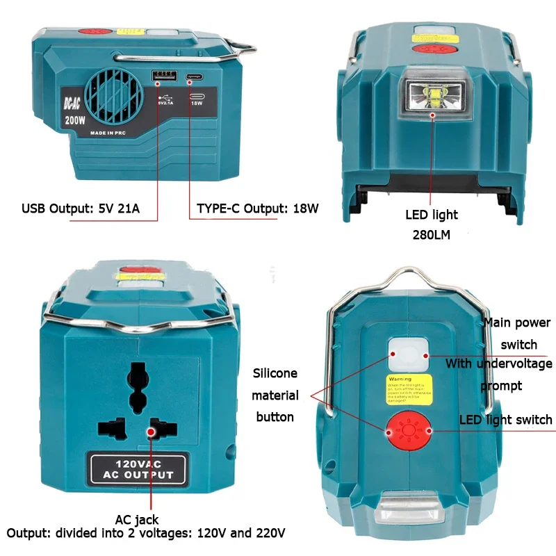 For Makita/DeWal/Milwaukee/Bos - đánh giá và giá Outdoor Power Inverter