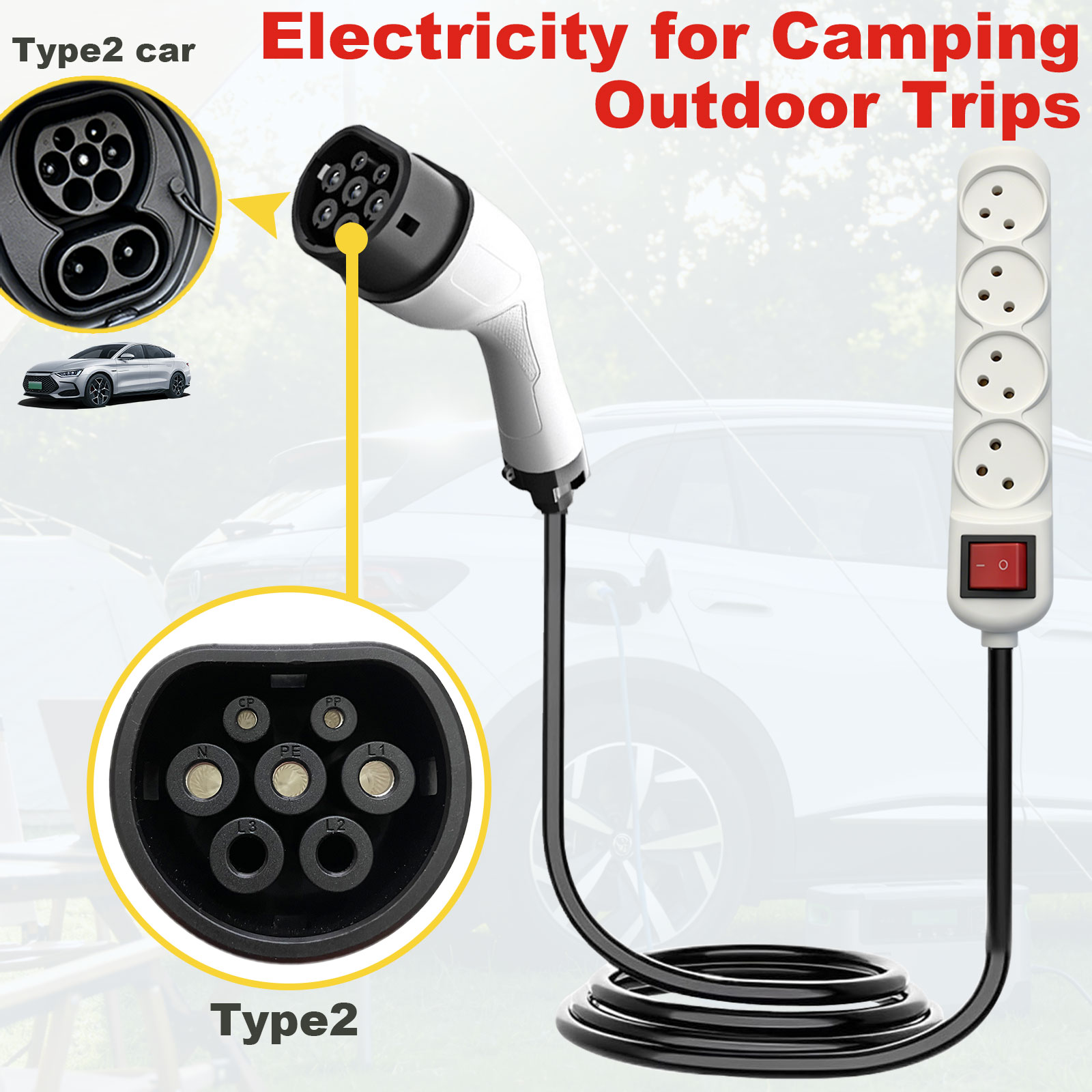 Type2 V2L Discharge Adapter Is - đánh giá và giá Outdoor Power Adapter