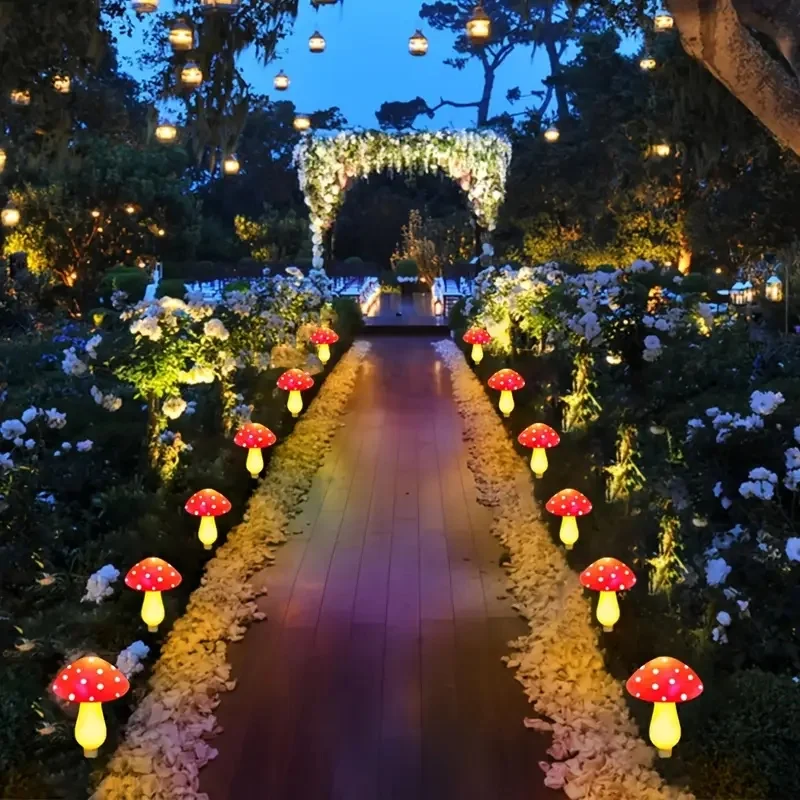 Solar-Powered LED Mushroom Lig - đánh giá và giá Outdoor Power For Christmas Lights