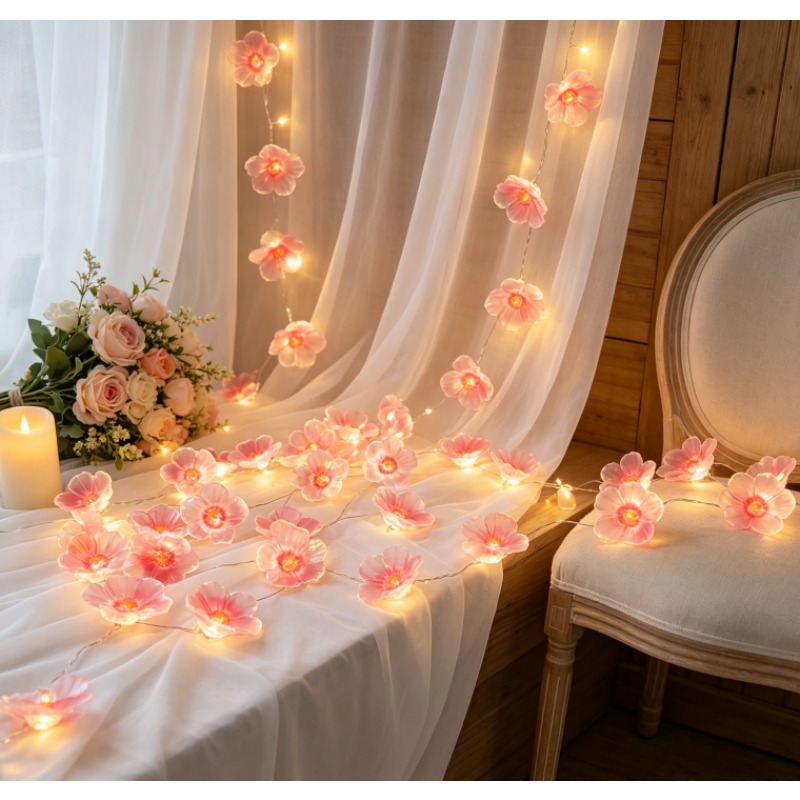 Pink Cherry Blossom LED Fairy  - đánh giá và giá Outdoor Power For Christmas Lights