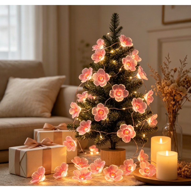 Pink Cherry Blossom LED Fairy  - đánh giá và giá Outdoor Power For Christmas Lights