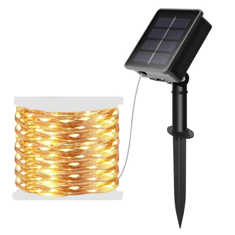 100 LED Solar Fairy Waterproof - đánh giá và giá Outdoor Power For Christmas Lights