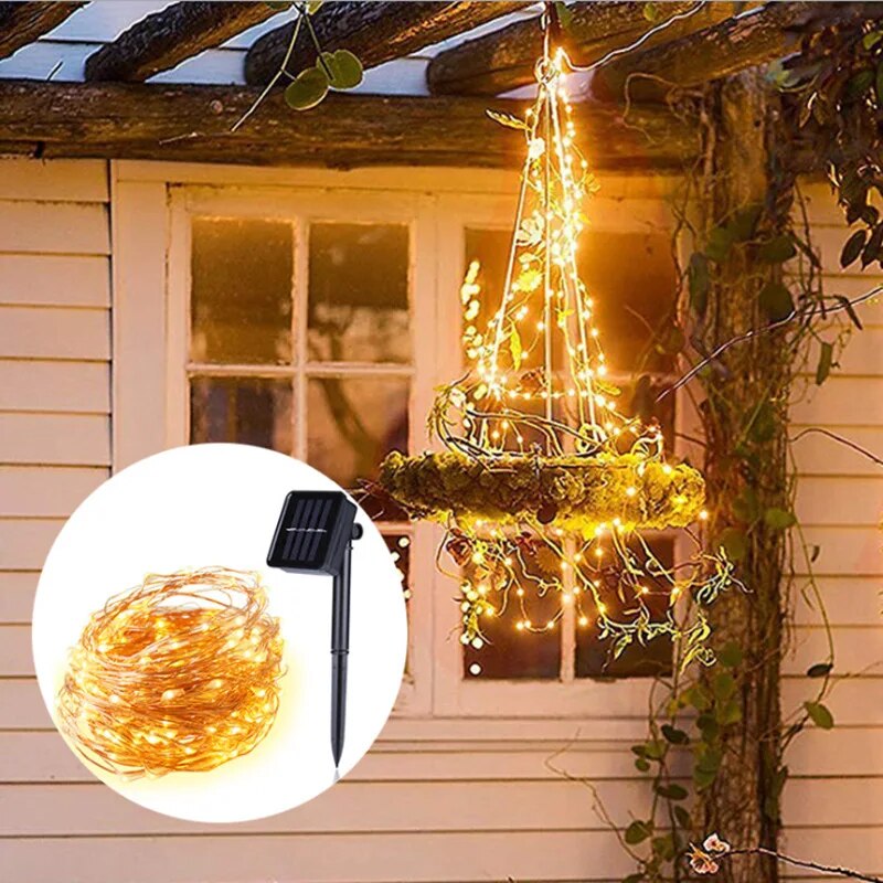 100 LED Solar Fairy Waterproof - đánh giá và giá Outdoor Power For Christmas Lights