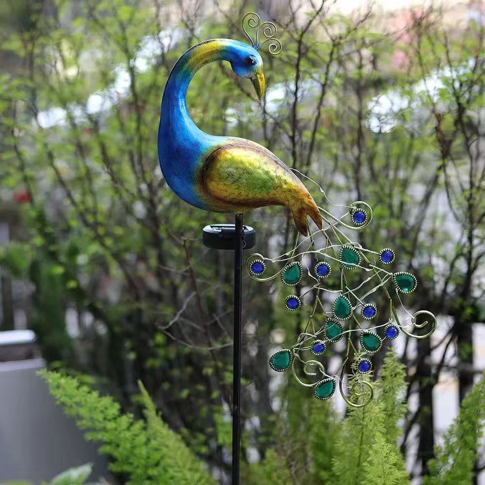 Metal Peacock Solar Stake Ligh - đánh giá và giá Outdoor Power Stake
