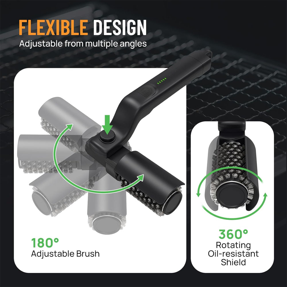 Electric Grill Brush Rechargea - đánh giá và giá Outdoor Power Brush