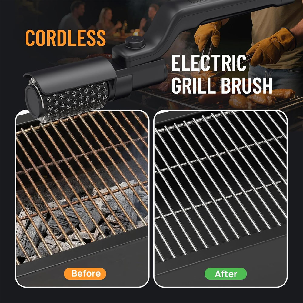 Electric Grill Brush Rechargea - đánh giá và giá Outdoor Power Brush