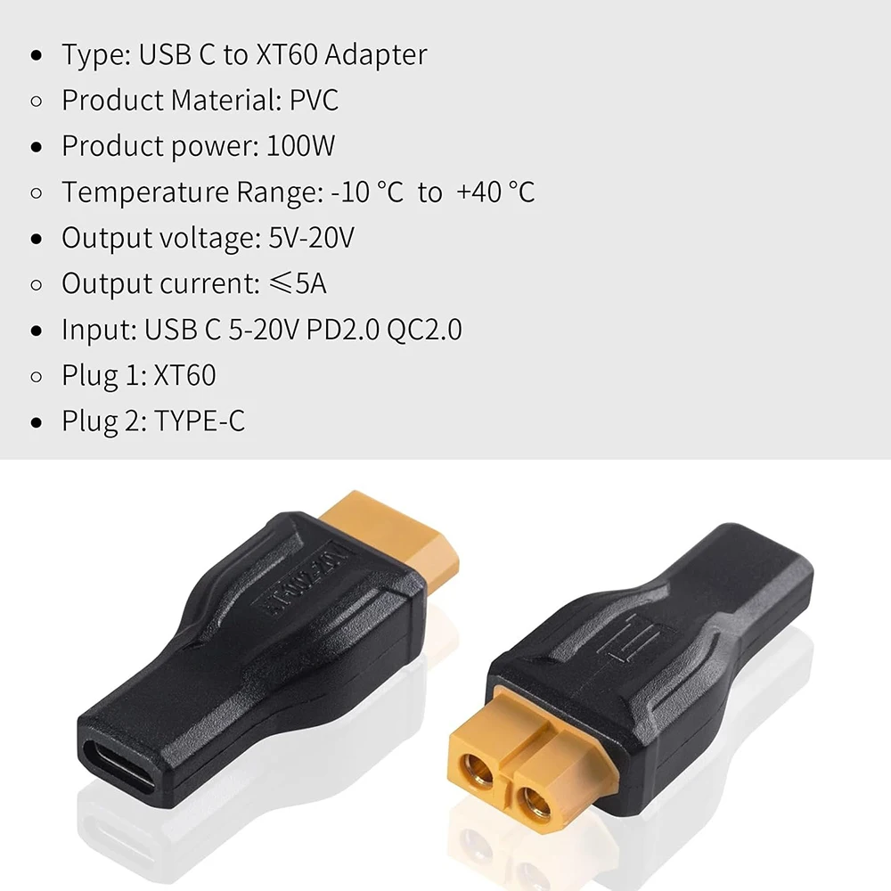 USB C to XT60 Adapter Converte - đánh giá và giá Outdoor Usb Power Adapter