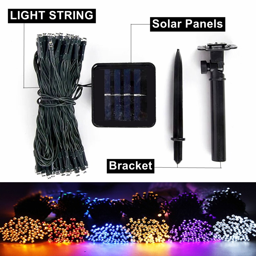 32m 22m 8 Modes LED Solar Stri - đánh giá và giá Outdoor Power For Christmas Lights